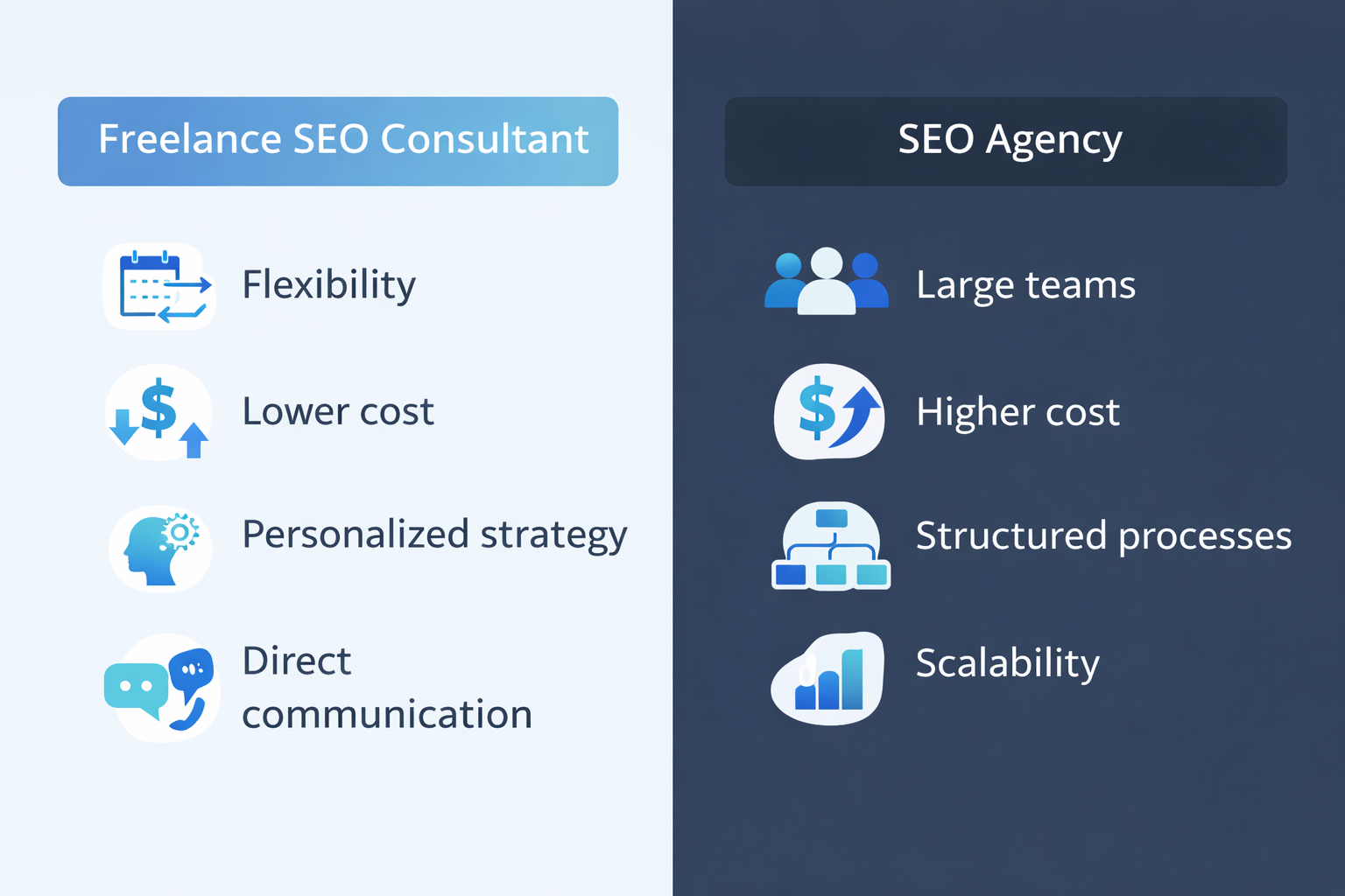Consultant Freelance SEO: The Ultimate 2026 Growth Guide Freelance SEO consultant vs SEO agency comparison